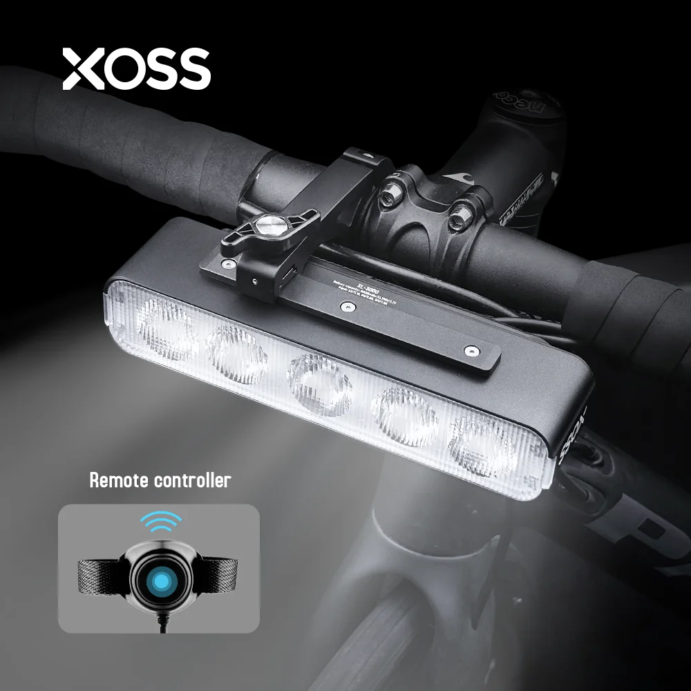 XOSS XL-3000 9000mAH Bicycle Headlight Strip Super Light Aluminum Alloy Hanger Mount MTB Road Bike Front Lamp XL 3000 Lumens