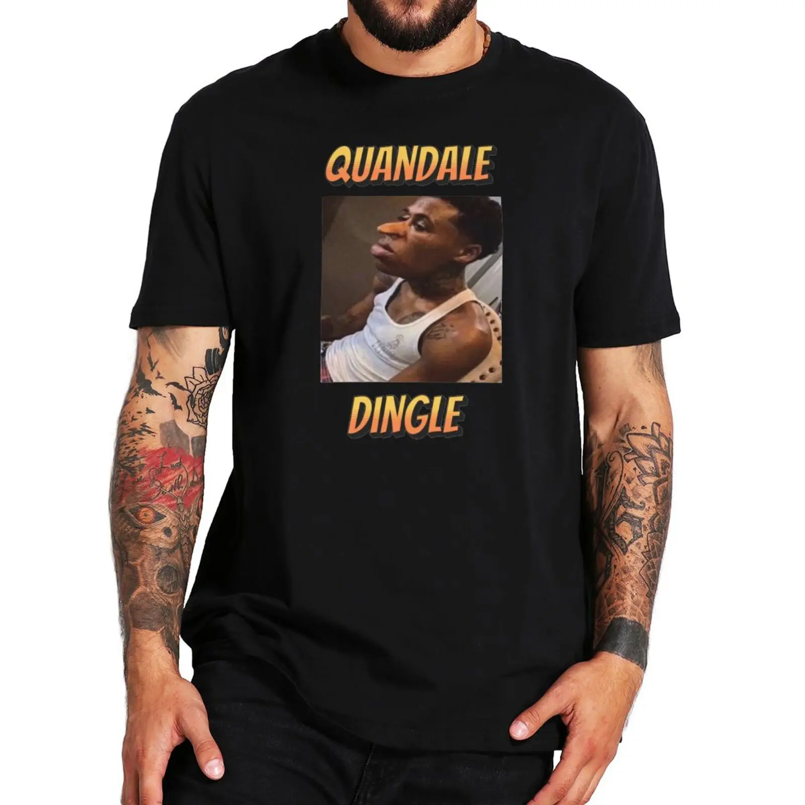 Men tops Quandale Dingle T Shirt Funny Memes Jokes Gifts Vintage fashion Tee brand Casual Summer EU Size Cotton Soft T-shirt