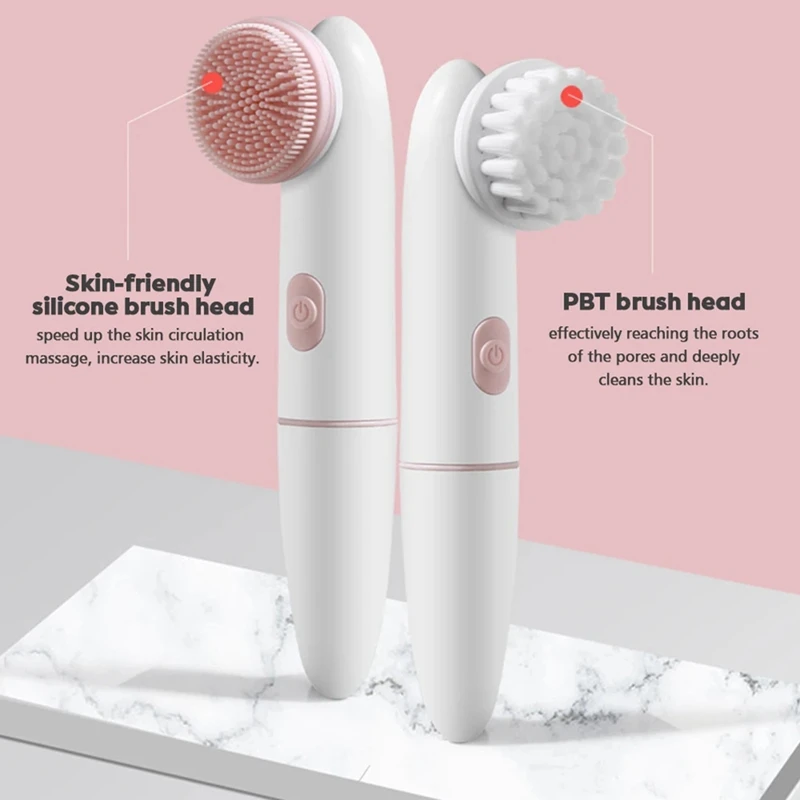 Electric Silicone Facial Cleansing Brush Skin Care Peeling Blackhead Removal Pore Cleanser Face Massager Device