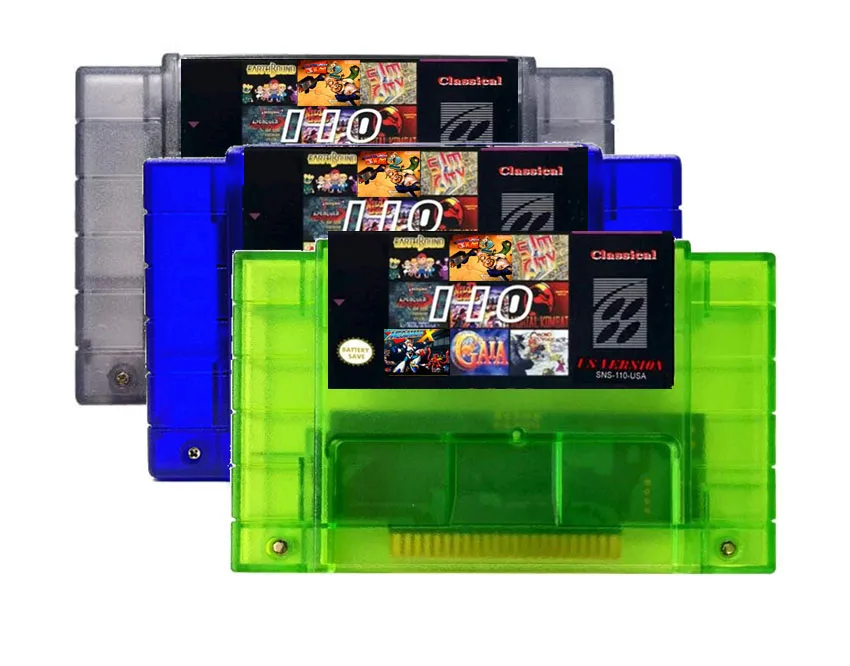 Super 110 in 1 F-RAM  Game file Cartridge Chrono Trigger Zeldaed a link to the Past Soul Blazer Super Marioed World Turtle