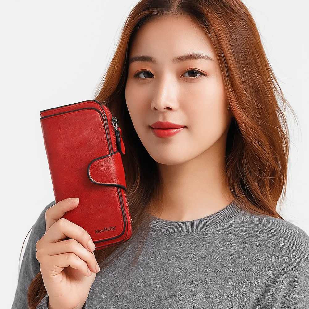 Large Capacity Women Long Wallet Multifunctional Solid Color PU Leather Wallet Multi Card Solt Korean Style Clutch Bag Men