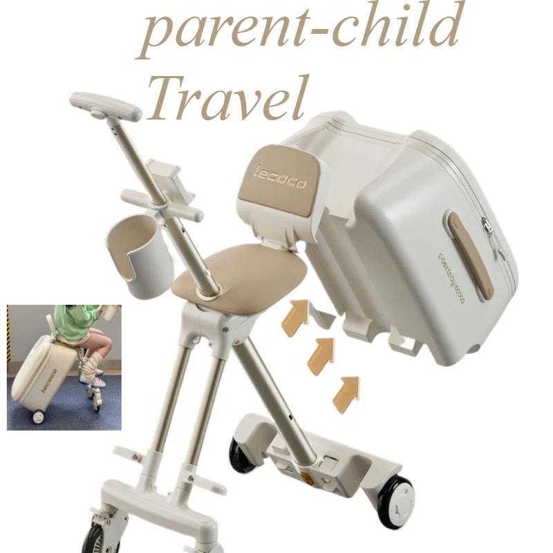 

Lecoco Leka baby walking suitcase can mount artifact lazy children's trolley case trike