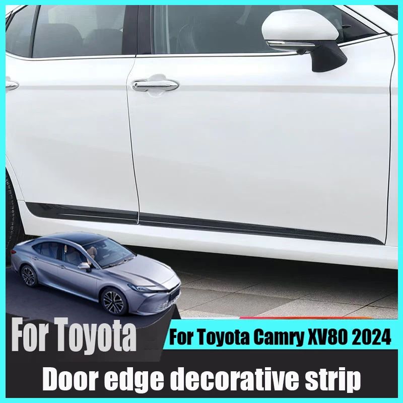 For Toyota Camry XV80 2024 Automobile modification Car door edge strip Body side skirt decorative protective strip