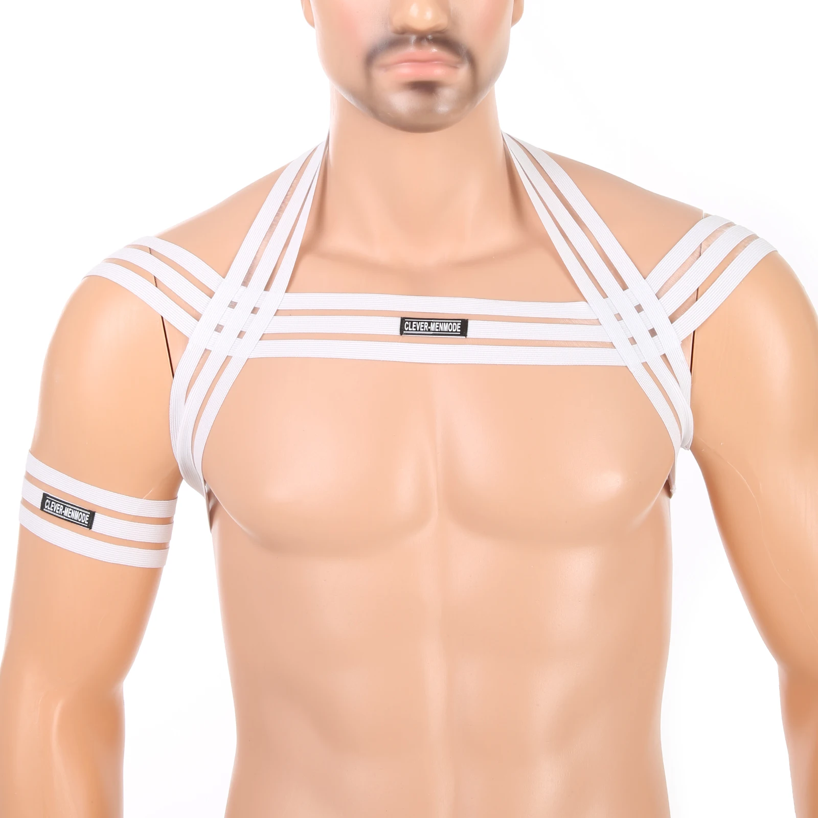 

CLEVER-MENMODE Mens Harness Bondage Clubwear Costumes Shoulder Strap Body Chest Muscle Harness Belt Straps Sexy Fitted Tank Top