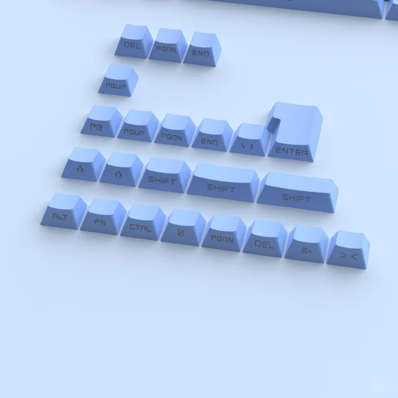 Height keycap blue ABS small full set side engraved characters illuminated 131 keys