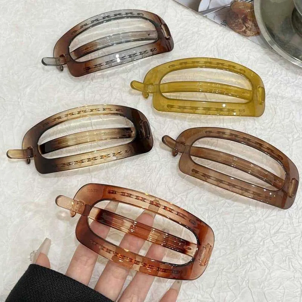 10cm Duckbill Clip Top Clip Big Size Oval Ponytail Clip Trendy Hair Clips For Women Makeup Headwear Fix Hairpin Hair Accessories