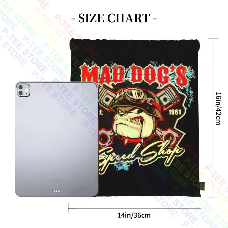 Mad Dogs Speed Shop Gift Drawstring Bags Gym Bag Cute New Style Gym Tote Bag Large Capacity