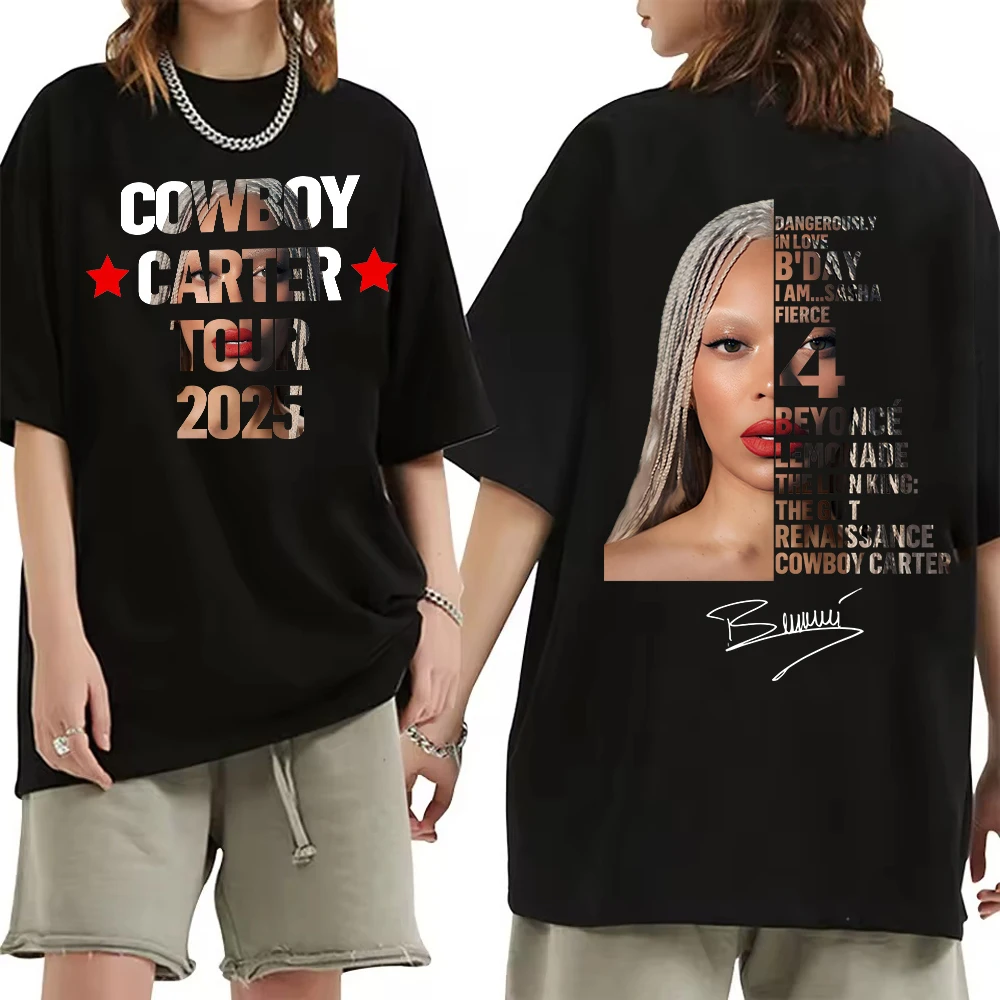 

Beyonce Cowboy Carter Tour 2025 T-shirt Man Women Harajuku O-neck Summer t Shirt Tops