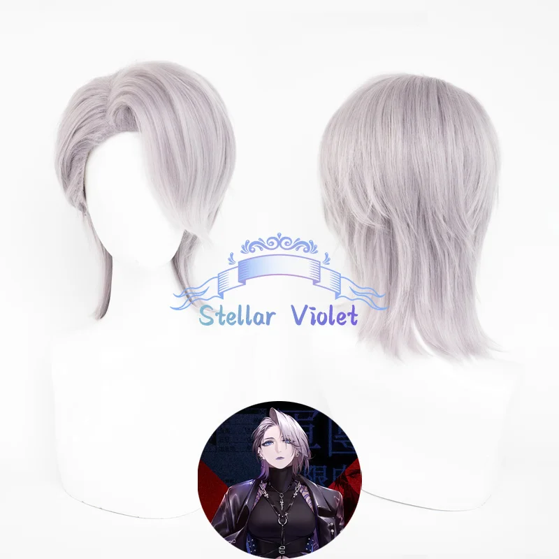 

Парик для косплея Game Path To Nowhere Zoya, серебристо-серый, 35 см, короткие термостойкие синтетические волосы, парики для вечеринки в стиле аниме на Хэллоуин + шапочка для парика