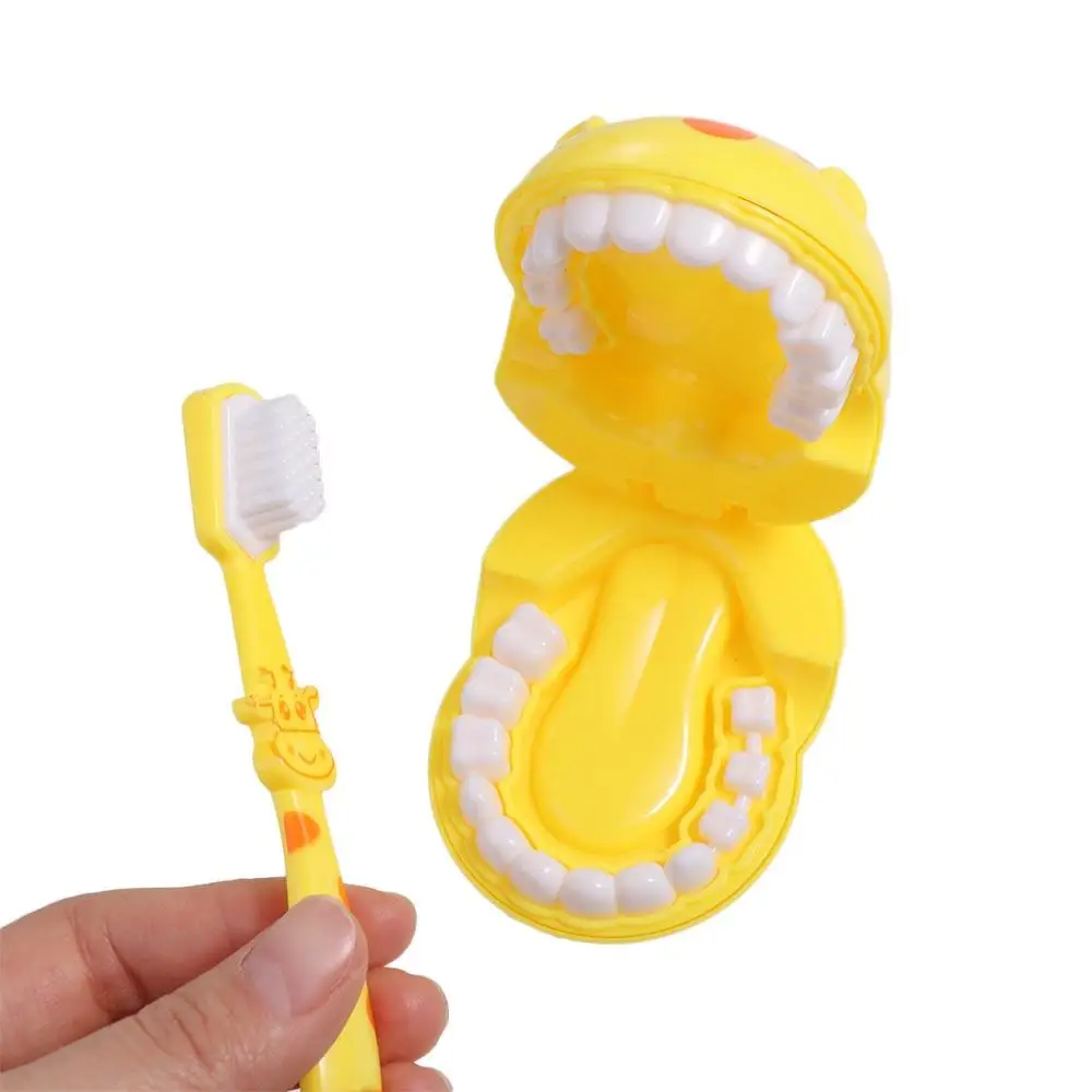 Brush Their Teeth Role-playing Games Set Kids Pretend Play Dentist Check Teeth Model Set Giraffe Modeling Dental Doctor Toys