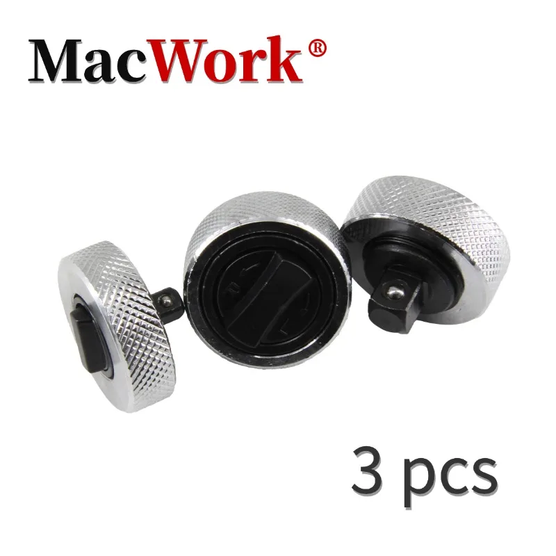 

3 Pcs Mini Ratchet Socket Wrench Multitool Whole Steel Palm Ratchet Socket Finger Reversible Ratchet Handle 1/4“ 3/8” 1/2” Drive