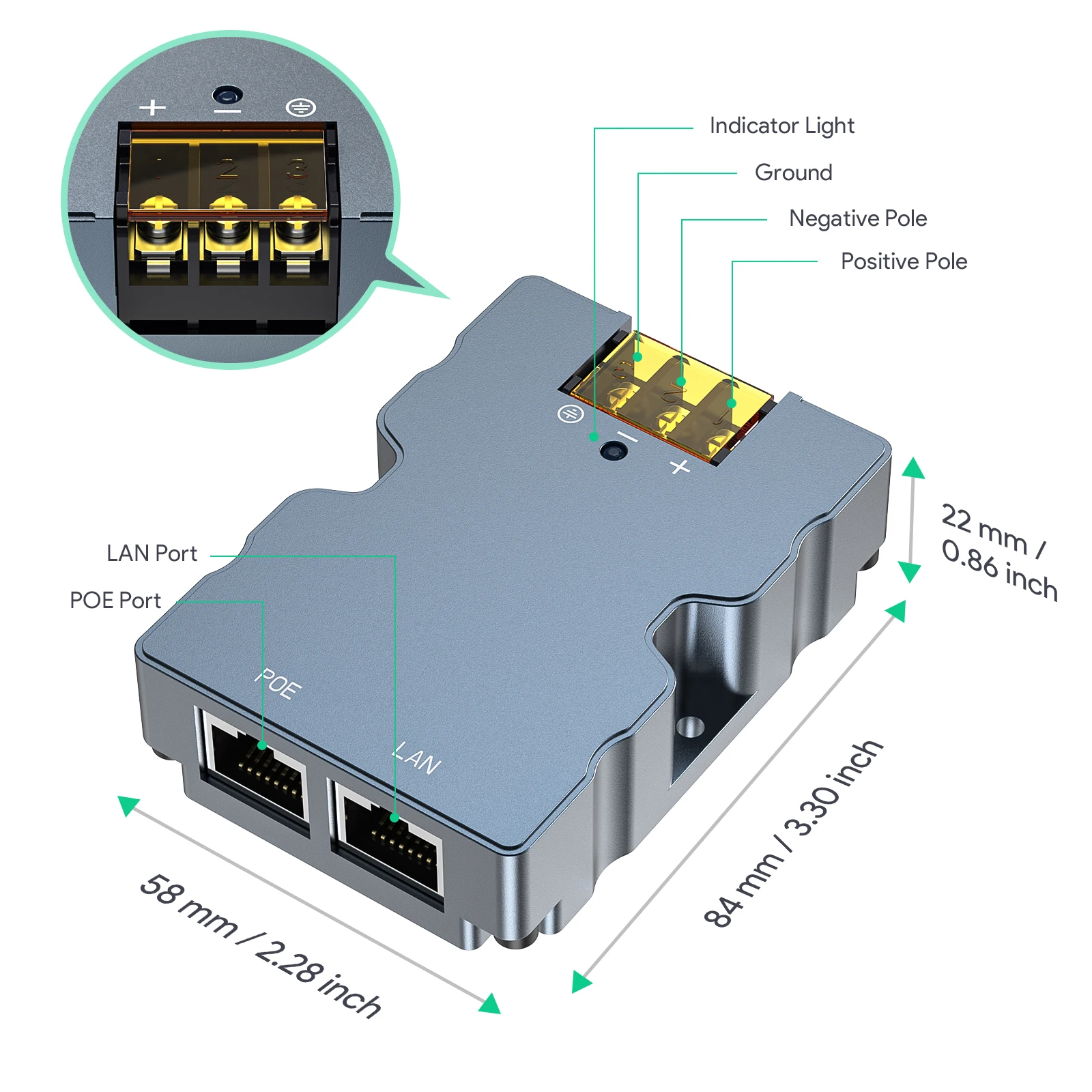 Imagem -03 - Edup-prato para Rj45 Adaptador Combo Kit Starlink Flat Injector Alto Desempenho Injector Gigabit Poe 320w Dc48v