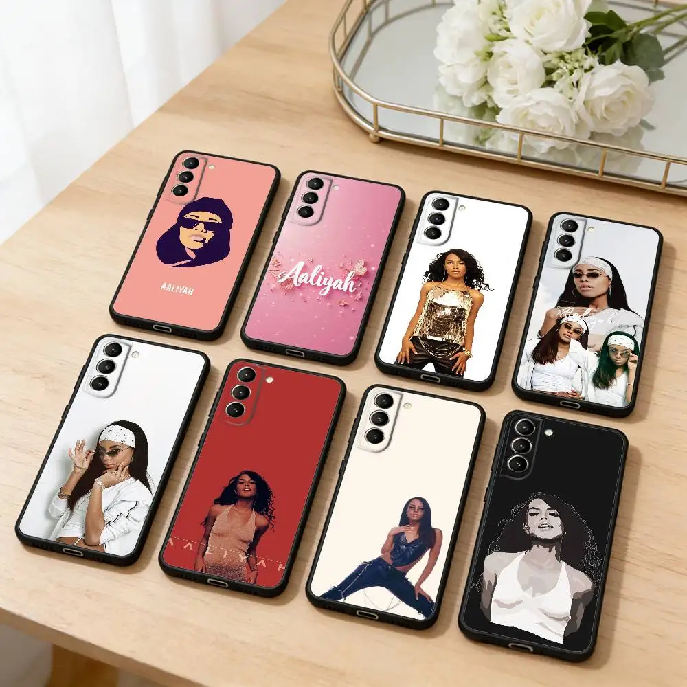 

A-AaliyahS-S Singer Phone Case For Samsung S25,24,23,22,30,21,10,9,Ultra,Plus,Lite,FE,4,5 G Soft Black Case