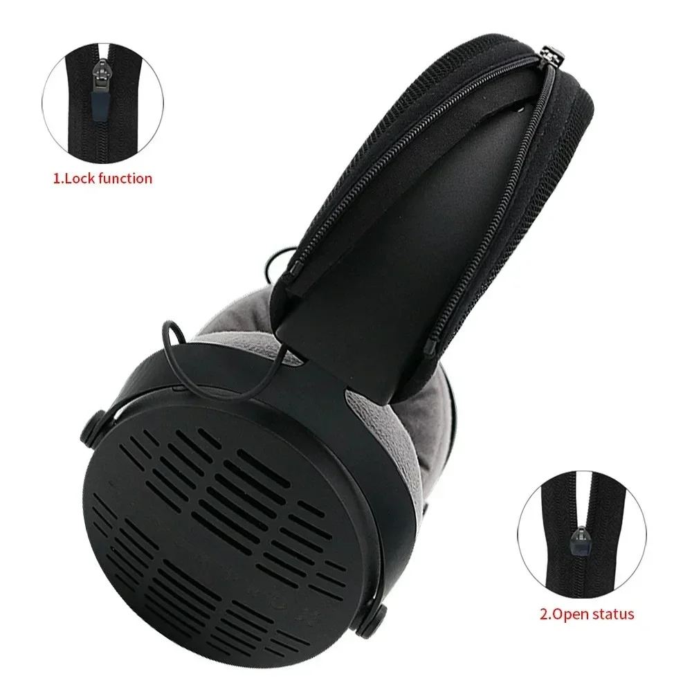 

Advanced feeling Headphone Head Beam Cover for Beyerdynamic DT900 ProX Earphone Zipper knitted fabric headband protective cover.