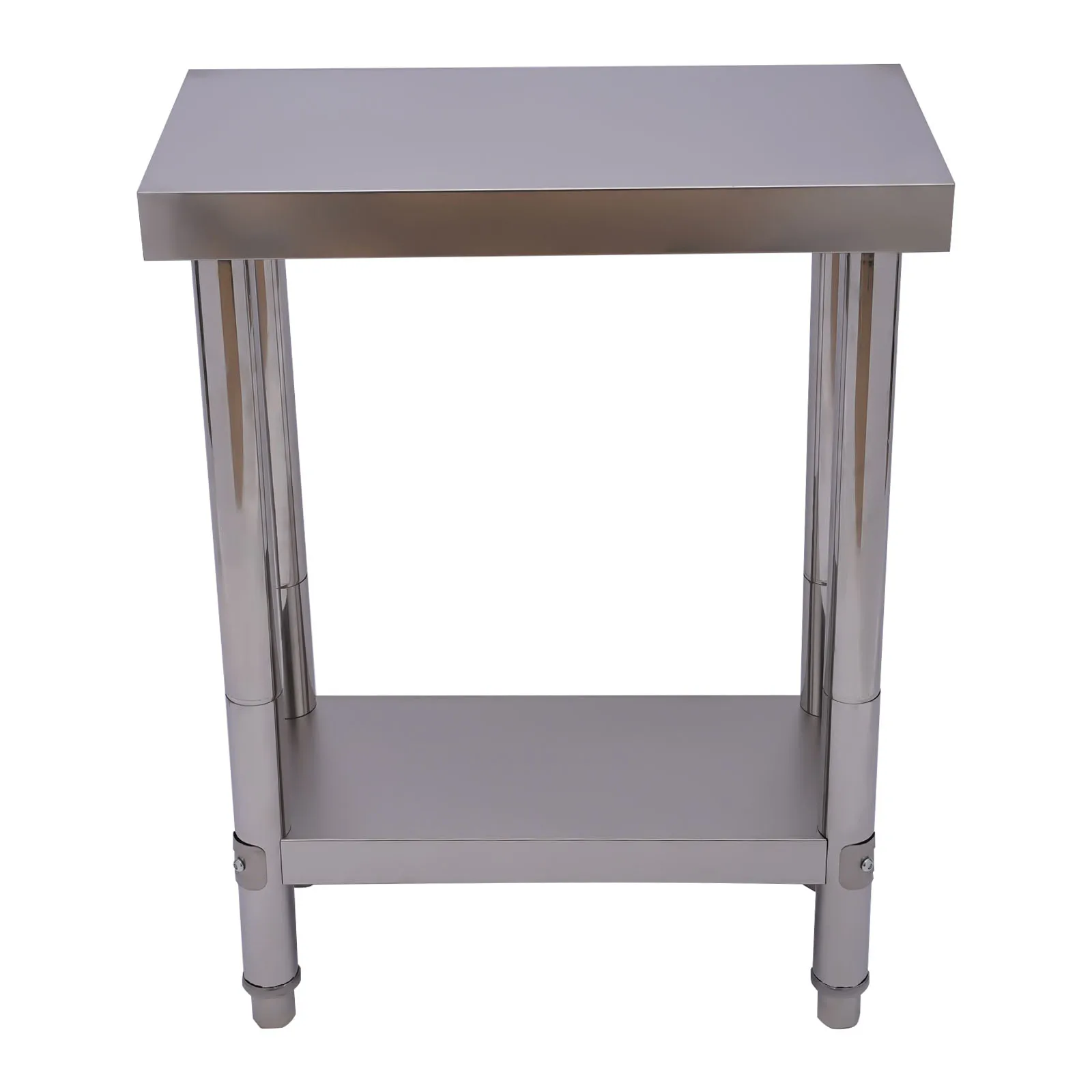 

Stainless Steel Worktable, 2 Tier 201 Stainless Steel Work Table 60x30x85cm, Heavy Duty 661 LBS Capacity for Kitchen Garage