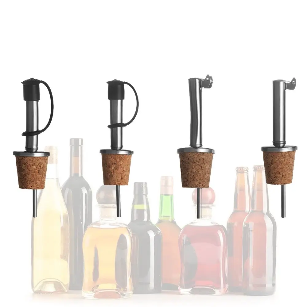 Bouchon verseur en bois pour bouteille de vin rouge, accessoire pour huile, champagne, bière, outils de dégustation de vin, fournitures de fête d'anniversaire et de mariage