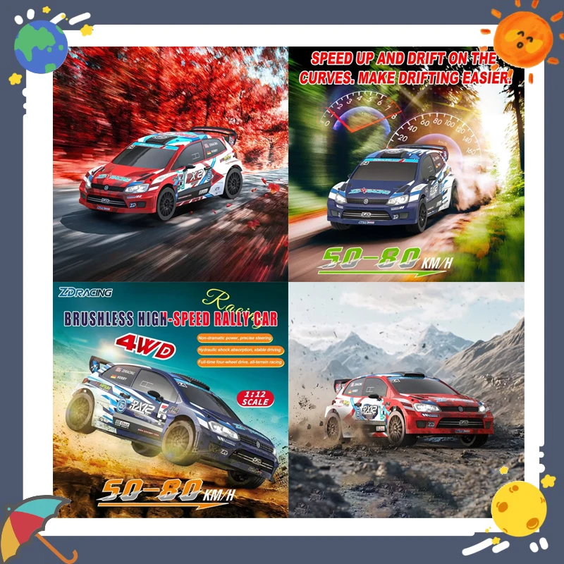 

Zd Racing Rx12 Four-Wheel Drive Brushless Rc Car Remote Control Model Toy With Powerful Performance For Rally Racing