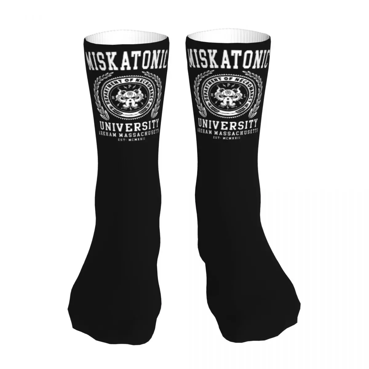 Socks Male Mens Women Casual Lovecraft Miskatonic University Socks Call Of Cthulhu Necronomicon Socks Spring Summer Autumn