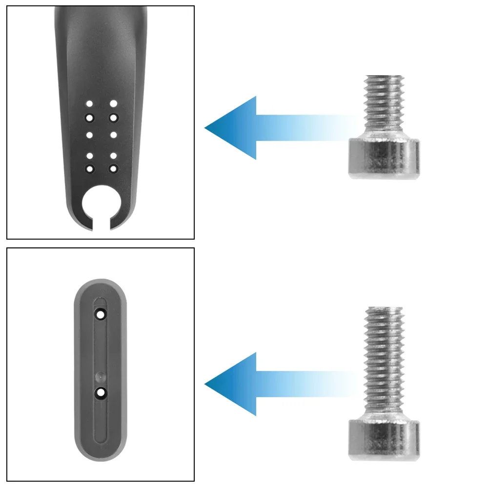 Dekorative Abdeckung der Vorderradgabel für Elektroroller Xiaomi M365/pro Vorder- und Hinterradnabenkappe Reflektierender Aufkleber mit Schraubenteilen