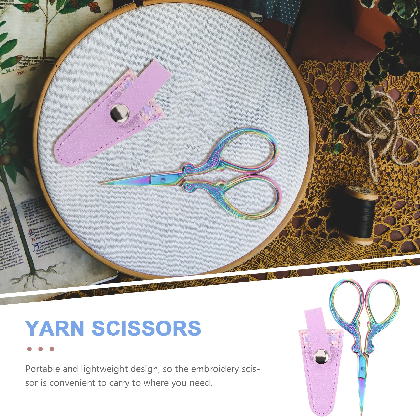 

1Set Embroidery Scissor Compact Mini Lightweight Portable Sewing Scissors for Thread Fabric Paper Cutting Stainless Steel Craft