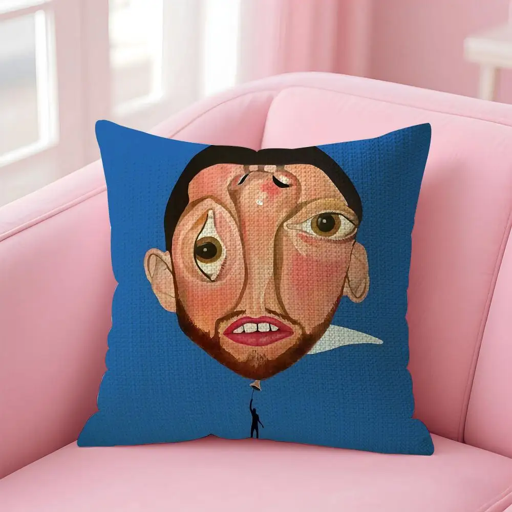 Popular Singer M-Mac Miller Cushion Cover Decorative Linen Throw Pillow Case Soft For Bed Sofa Car Home Decor