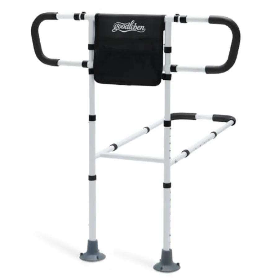 

Поручни для кровати для пожилых людей: безопасные опоры для кровати с нескользящей эргономичной ручкой, напольной опорой и карманом для хранения