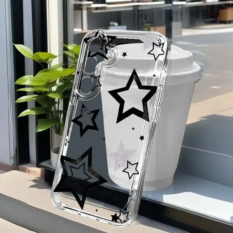 Dark Star Butterfly Art For Samsung Note 20 10 Ultra A57 A56 A50 A36 A34 A33 A26 A24 A23 A16 A04 A06 5G Transparent Phone Case