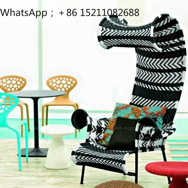 LLY outdoor rattan sofa balcony rattan chair courtyard queen chair outdoor leisure open-air garden creative rattan weaving