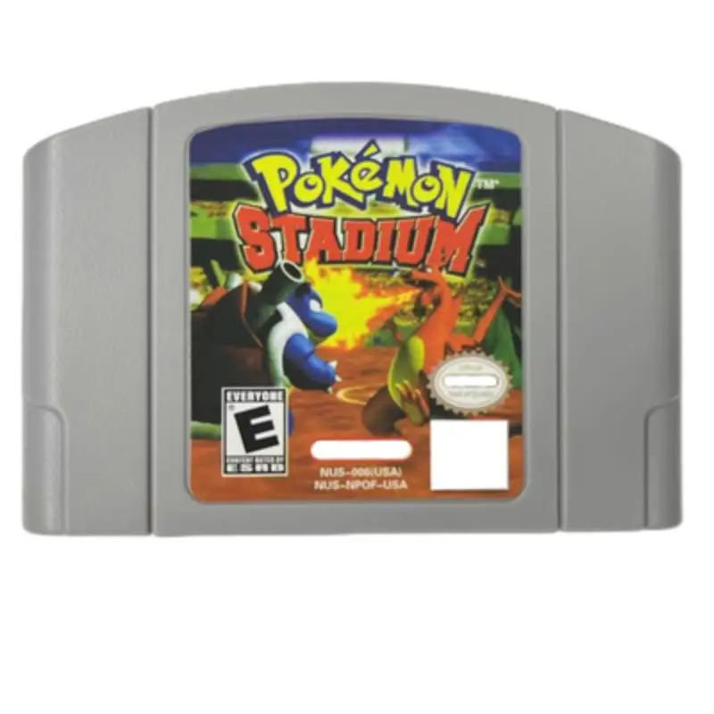 

N64 64 Bit Console Video Games Cartridge USA Version Pkm Series Crystal Gold Silver Stadium 1 2 Hobby Collection Gift Toys