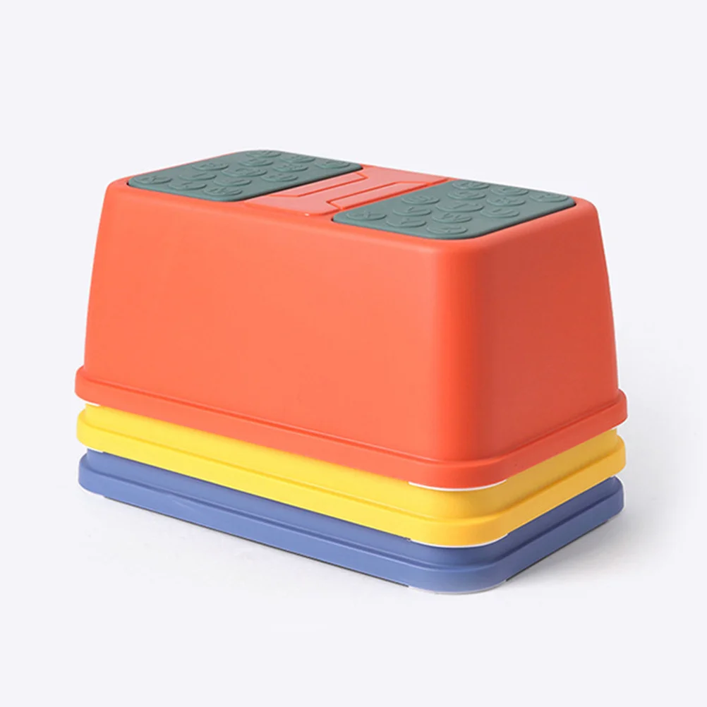 

1Pcs Plastic Non-Slip Step Stool for Kids Cartoon Children Footstool Educational Alphabet Number Design Safe Stable