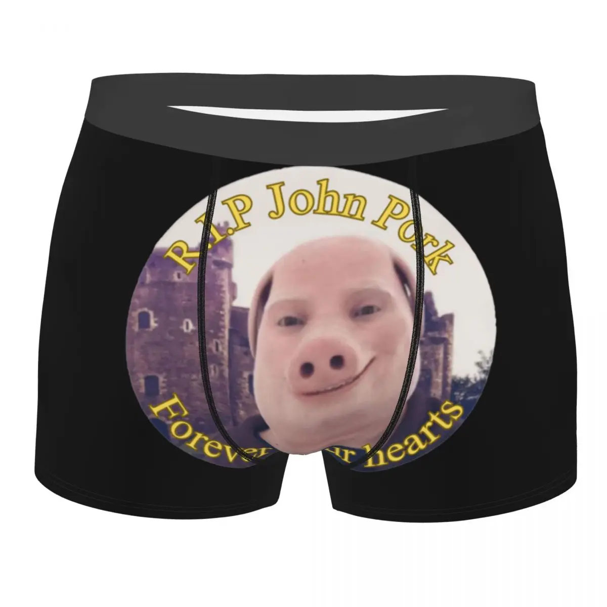 John Pork Underwear Men Sexy Print Customized Boxer Shorts Panties