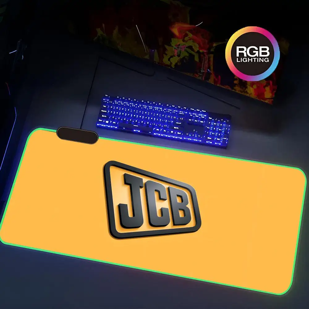 

E-Excavator J-JCB Logo Mouse Pad Rgb Gaming Mouse Pad Keyboard Mat Extra Large Computer 1000x500mm Desk Mat Sound Pickup Smooth