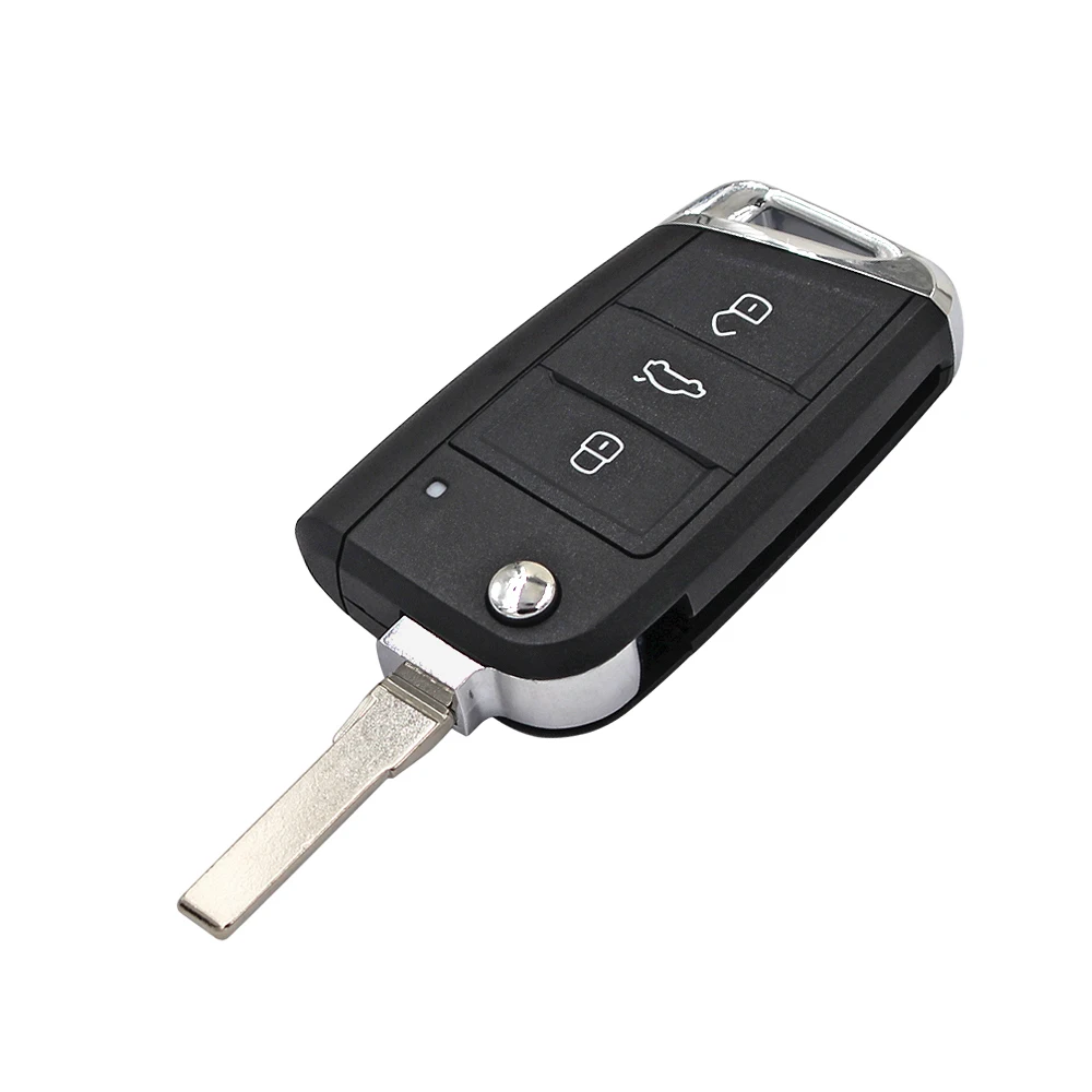 3 Buttons Flip Remote Cover Key Fob Shell Case for   Golf VII Golf7 MK7 Skoda Octavia Seat Leon Altea HU162T HU66