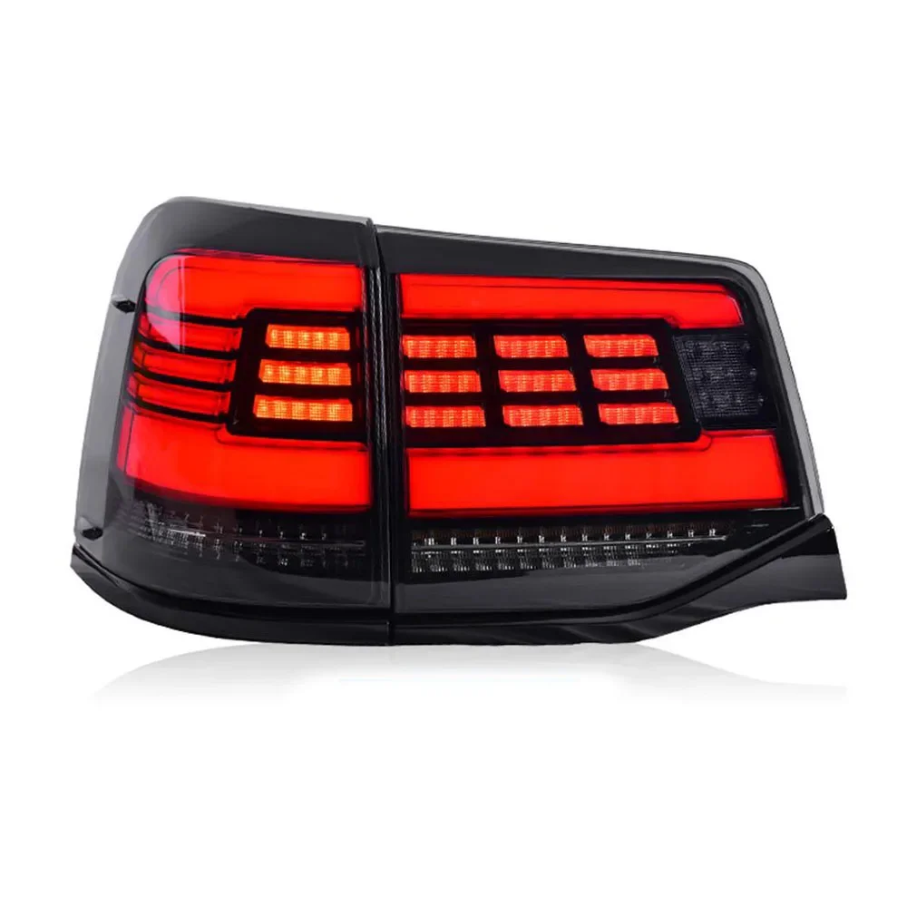 For Toyota Land cruiser LC200 Tail Light Assembly 2016 - 2020 Models Modified LED Running Lights Running Water Turn Tail Lights