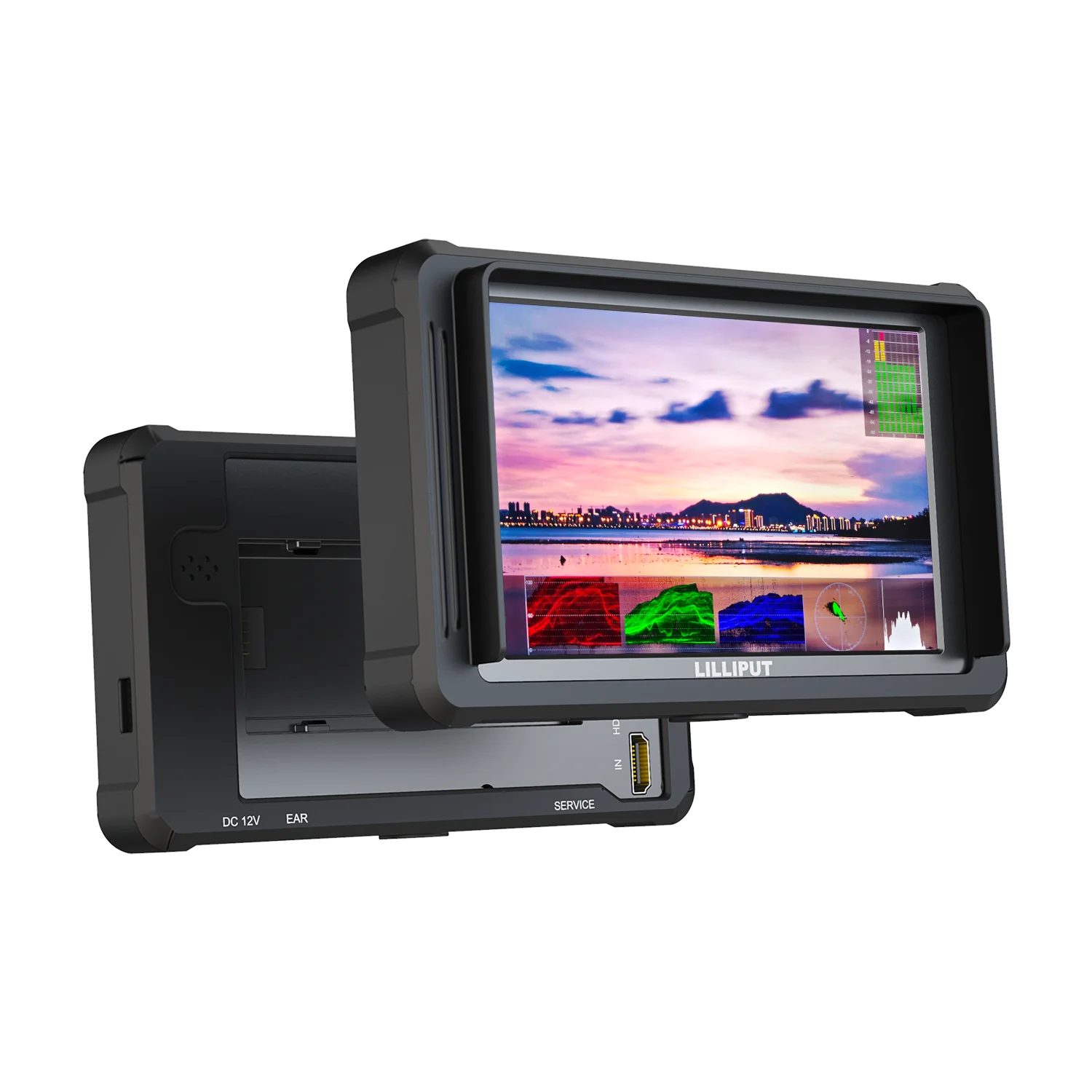 Monitor wideo Lilliput FS5 5,4 cala 4K do montażu na kamerze z wejściem 4K HDMI 3G-SDI, czarny monitor IPS do kamery