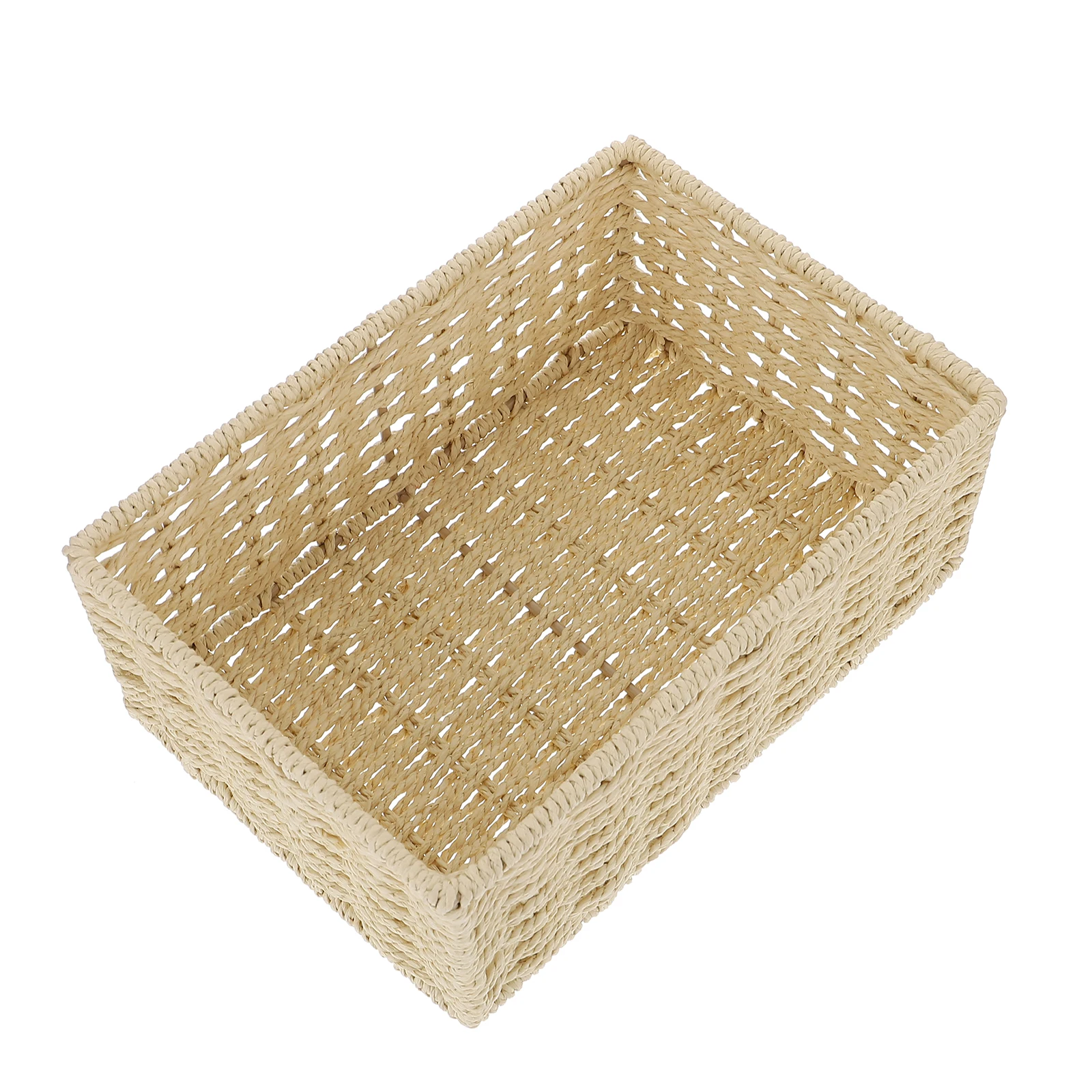 

Desktop Storage Box Rattan Organizer Small Basket Wicker Bin Baskets Round Boxes for Shelves