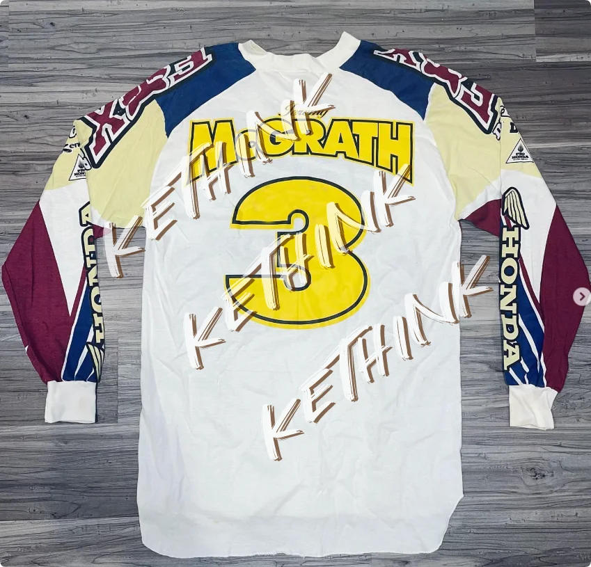 

Quick Dry Honda Motorcycle Jersey, Mcgrath Long Sleeve Breathable Riding Shirt Y2K Dirt Bike and Mountain Racing, Daily Gear