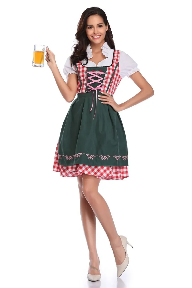 Vendita calda donne Bavaria Oktoberfest Dress Costume uomo Dirndl Lederhosen Beer Carnival Party Outfit Fancy Dress