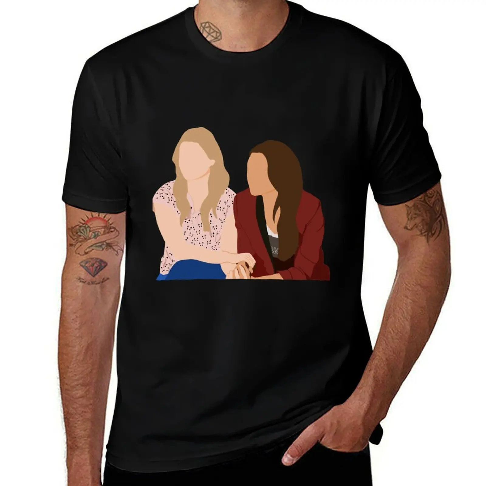 أليسون وإميلي PLL تي شيرت تي شيرت شخصية مطبوعة تي شيرت للرجل رجل تي شيرت مصمم تي شيرت