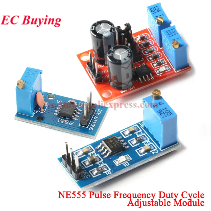 5Pcs/1pc NE555 Pulse Frequency Duty Cycle Adjustable Module Square/Rectangular Wave Signal Generator 5V-12V Stepper Motor Driver