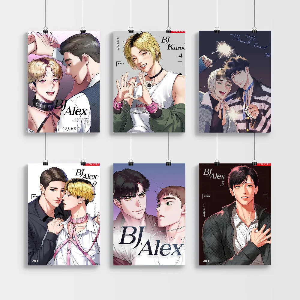 BJ Alex Boys Love Anime carteles de películas clásicas Vintage habitación Bar cafetería decoración pegatinas pintura de pared