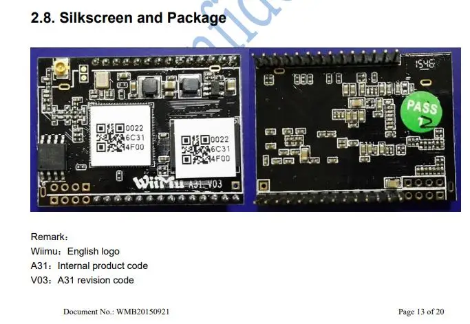 LinkPlay Wireless Smart Audio WIFI A31 V04 DLNA MT7688AN The module