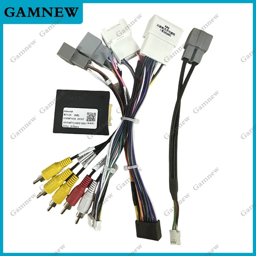 Imagen 2 del producto Adaptador de arnés de cableado de 16 pines para coche, decodificador de caja Canbus, Cable de alimentación de Radio Android para Mitsubishi Pajero Montero 2023 (con 360)