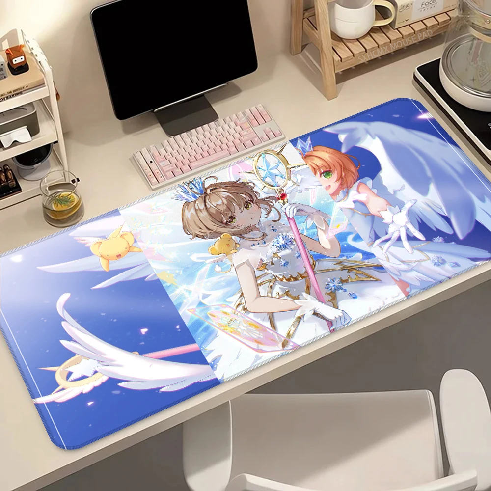 لوحة ماوس أنيمي XXL ملحقات ألعاب لطيفة سجادة لوحة مفاتيح ألعاب حصيرة مكتبية C-Cardcaptor Sakura لوحة ماوس للكمبيوتر المحمول غير قابلة للانزلاق