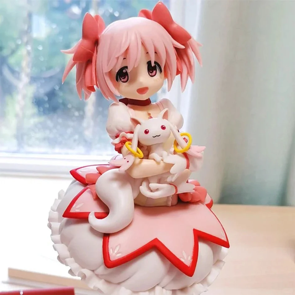Puella Magi Madoka Magica 18cmอะนิเมะKaname Madoka Action Figure Magic Girlชุดตกแต่งรูปปั้นตุ๊กตาของเล่นคริสต์มาสของขวัญ