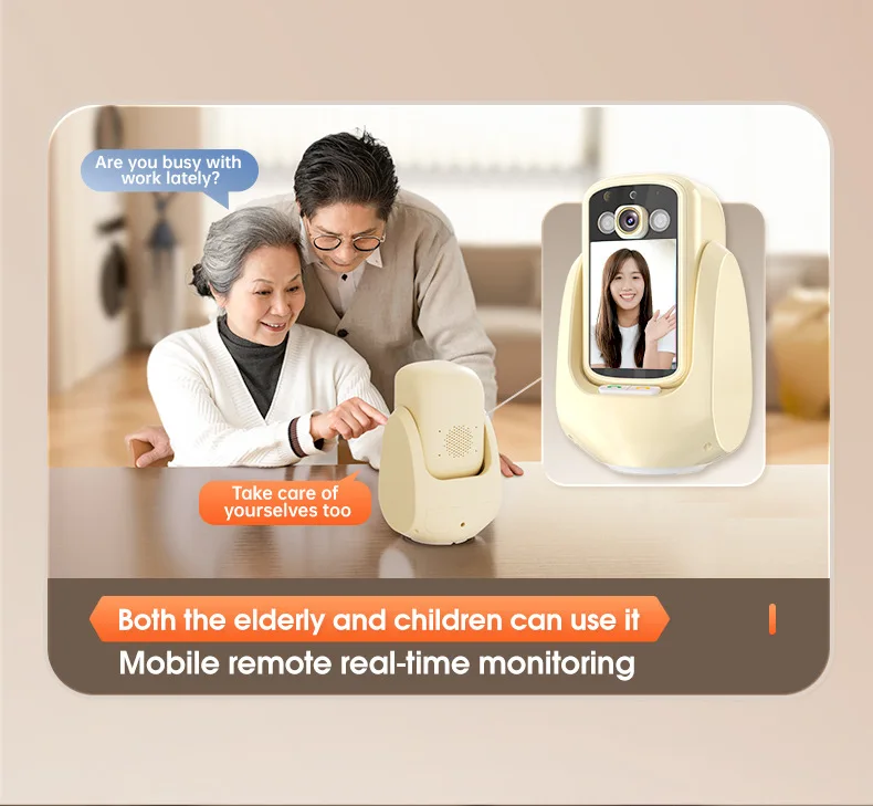 Cámara inalámbrica con videollamada 1080P Mini Smart Life Video 360 °   Cámaras de vídeo HD WiFi Smart Home Cámara CCTV de seguridad con llamadas con un solo clic