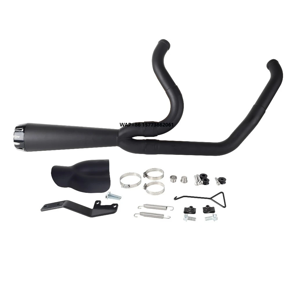 

Complete Exhaust Muffler Pipes 2-into-1 Full Exhaust System for Softail Low Rider S ST EI Diablo Street Bob 2018-up