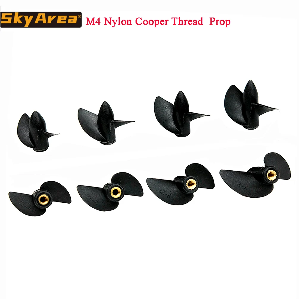 Rc Boat M4 Two Blades Paddle With Screw Thread Nylon Boat Propeller Positive/Reverse Propeller For 4mm M4 Prop Shaft