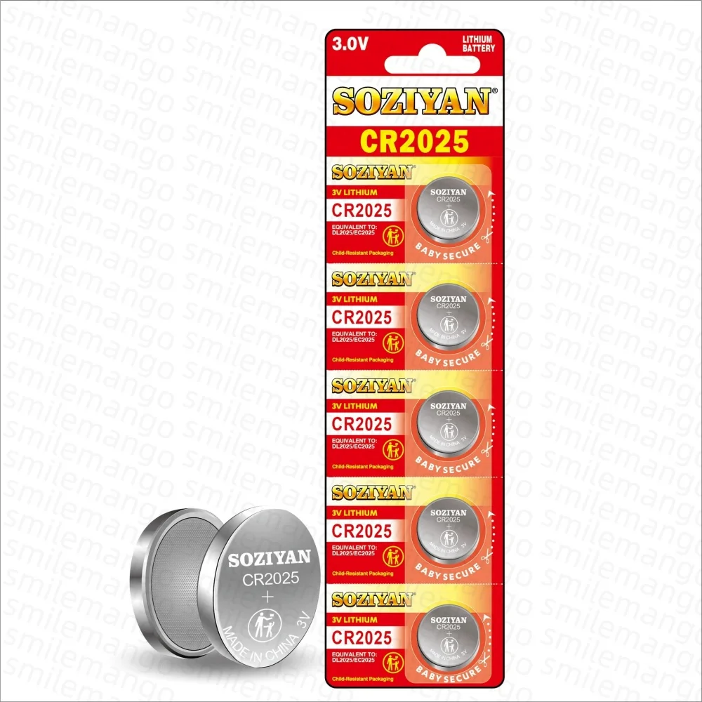 3V CR2025 Lithium Button Coin Cell Battery CR 2025 DL2025 BR2025 for Car Key Remote Watch Calculator Electronic Scale