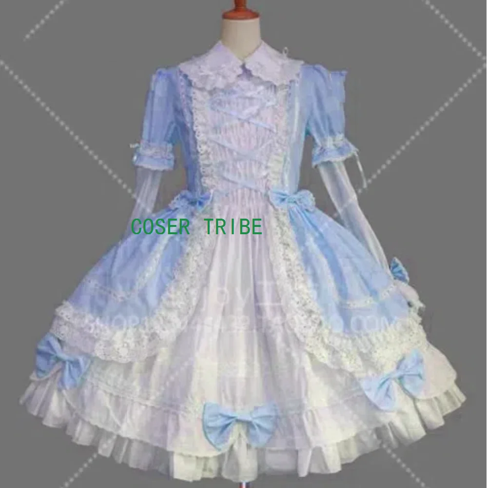 Lolita Doll Collar Puffy Sleeves Skirt I Send Ribbon Multi Color Optional Send Skirt Support Cosplay Costume Cos Game Anime